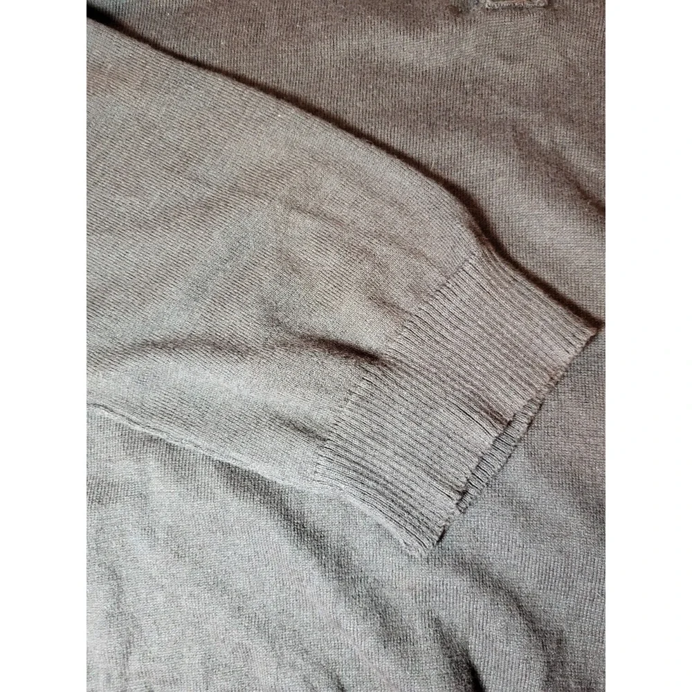 Banana Republic Brown Cashmere Blend Ribbed High Collar Button Front Sweater XXL